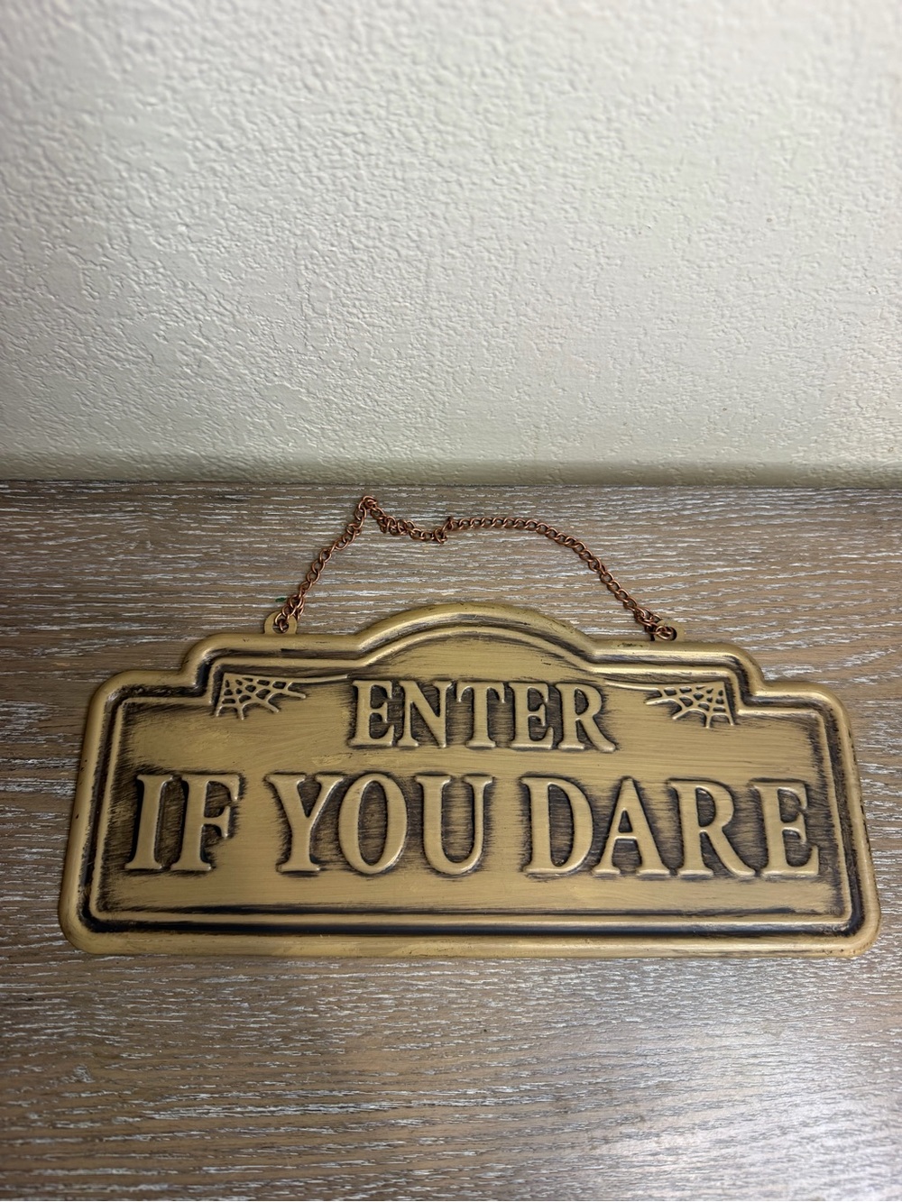Target Bullseye Playground Halloween 2026 Embossed Tin Sign “Enter If You Dare”
